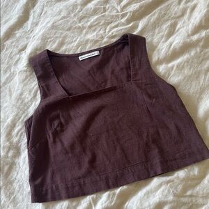 Abercrombie & Fitch Brown Cropped Tank
